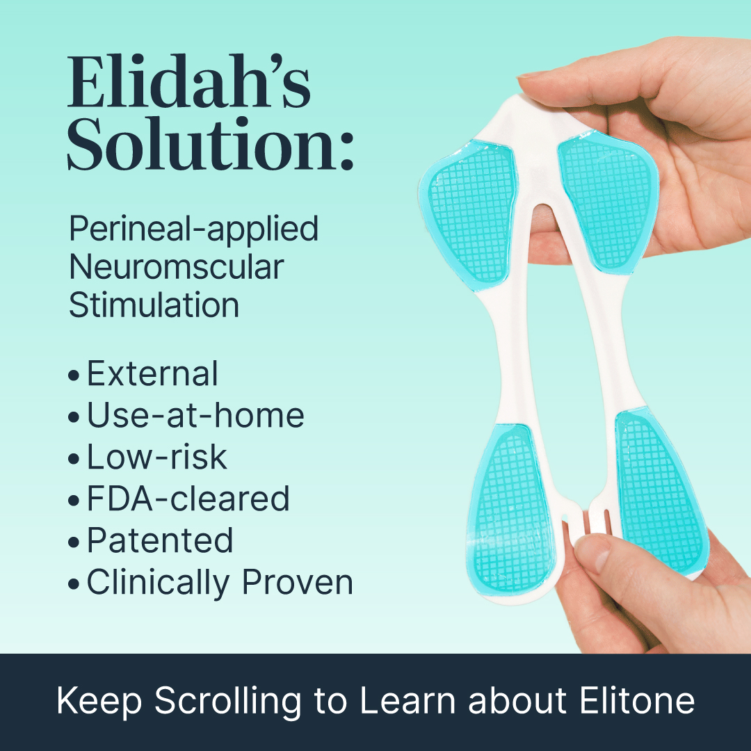 Elitone is FDA-cleared external treatment that can be done at home.